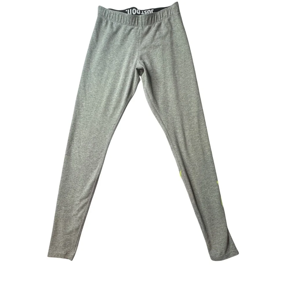 Nike Leggings Womens S Gray Just Do It Graphic Logo Athletic Activewear Pants